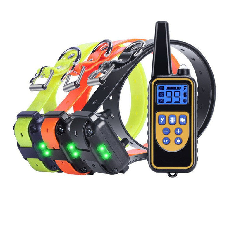 800m Electric Dog Training Collar Pet Remote Control Rechargeable with LCD Display for All Size Shock Vibration Sound Image 4