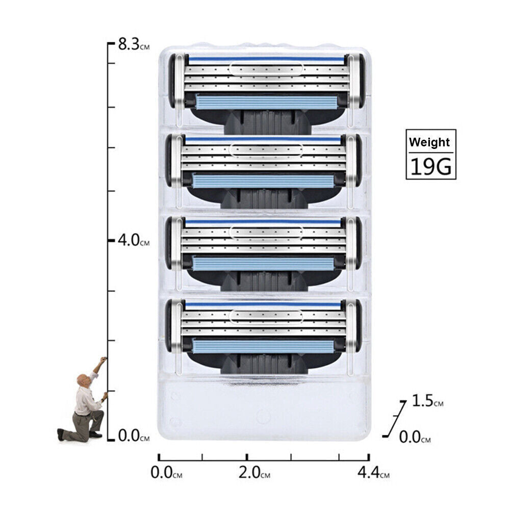 16X Replacement Razor Blades for Gillette MACH 3 Shaving Trimmer Cartridges Image 3
