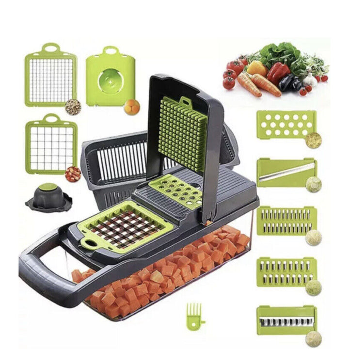 14-In-1 Vegetable Fruit Chopper Cutter Food Onion Veggie Dicer Slicer Kitchen Image 1