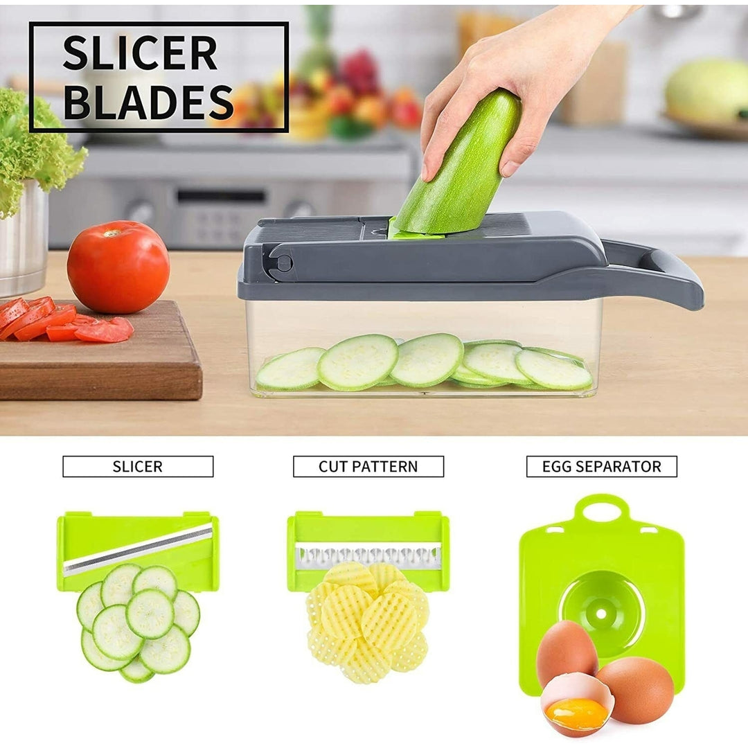 14-In-1 Vegetable Fruit Chopper Cutter Food Onion Veggie Dicer Slicer Kitchen Image 9