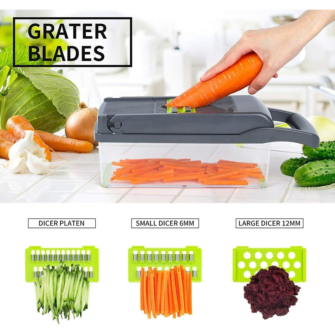 14-In-1 Vegetable Fruit Chopper Cutter Food Onion Veggie Dicer Slicer Kitchen Image 11