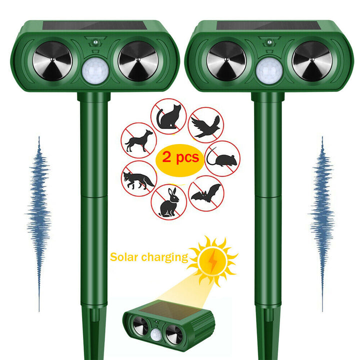 Animal Repellent Ultrasonic Animal Repeller Solar Powered Cats Birds RepellentDeterrent Chaser Protect Farm Garden Yard Image 4