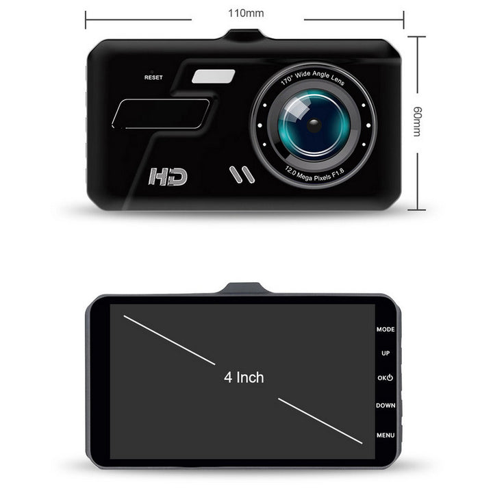 Dash Cam 4 Inch LCD Car DVR Driving Recorder Dual Lens Camera 1080P Vehicle Video Image 6