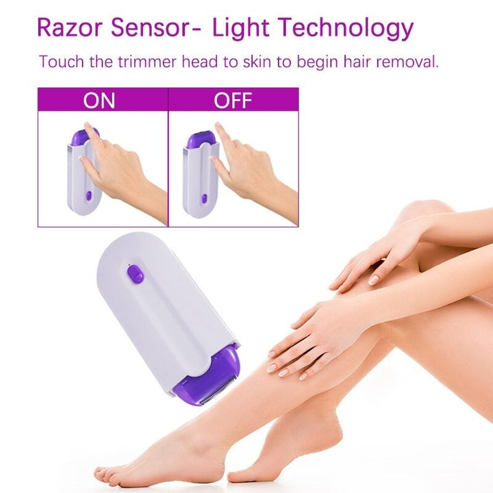 2-in-1 Epilator Women Painless Touch Facial Body Hair Removal Depilator Shaver Image 4