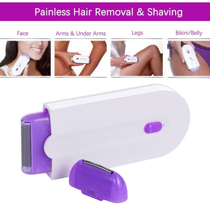 2-in-1 Epilator Women Painless Touch Facial Body Hair Removal Depilator Shaver Image 4