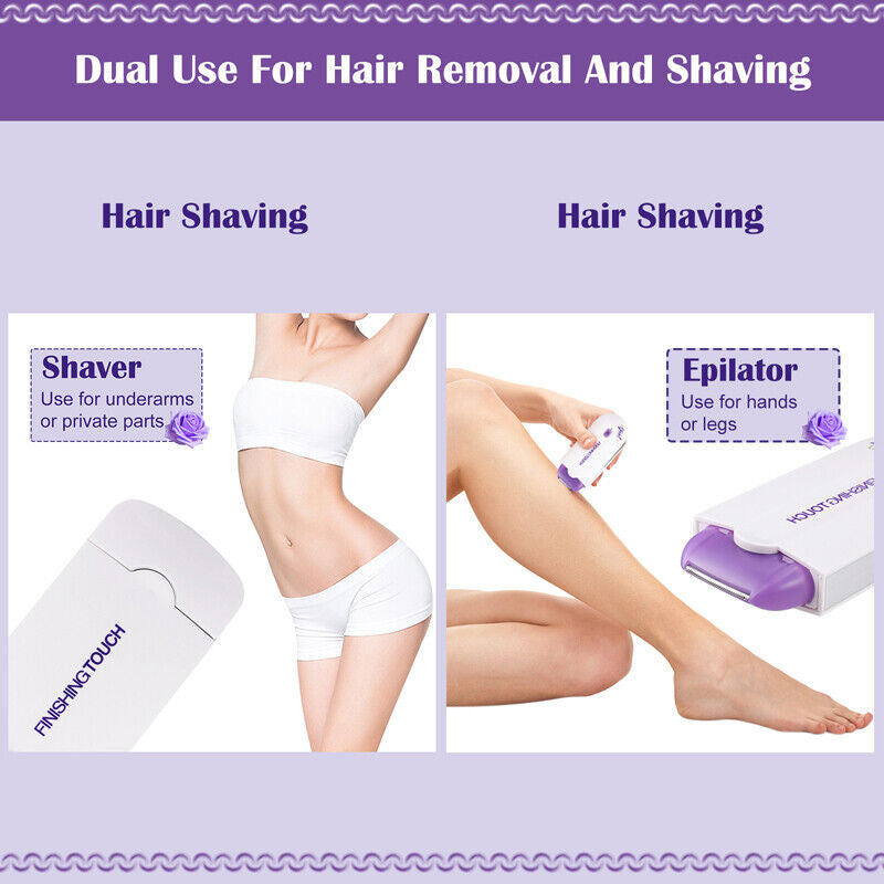 2-in-1 Epilator Women Painless Touch Facial Body Hair Removal Depilator Shaver Image 6