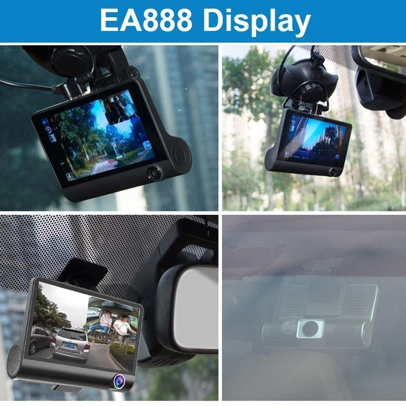 Car DVR 3 Cameras Lens 4.0 Inch Dash Camera Dual Lens With Rear view Image 8