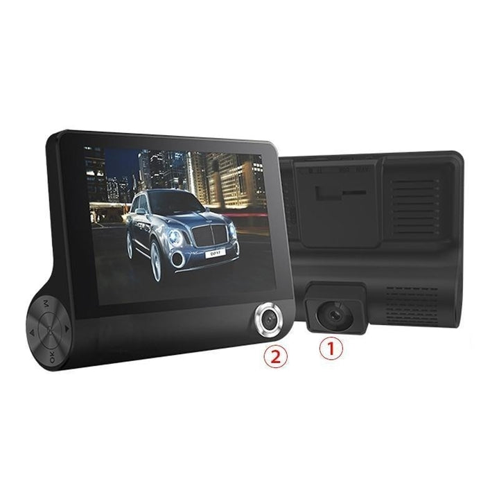 Car DVR 3 Cameras Lens 4.0 Inch Dash Camera Dual Lens With Rear view Image 9