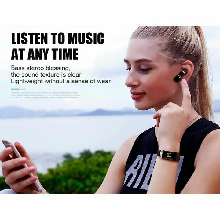 2-in-1 Smart Bracelet With Bluetooth Earphone Image 6