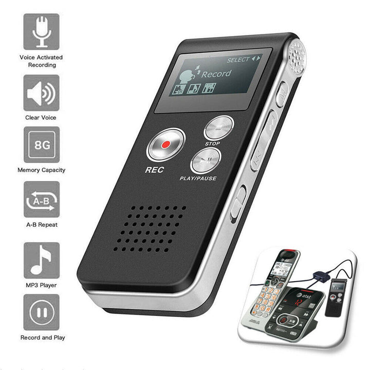 Digital Voice Recorder Mini Dictaphone Audio Sound Recorder Image 3