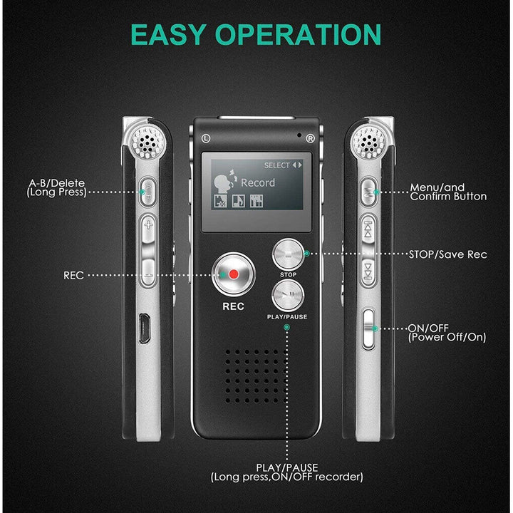 Digital Voice Recorder Mini Dictaphone Audio Sound Recorder Image 8