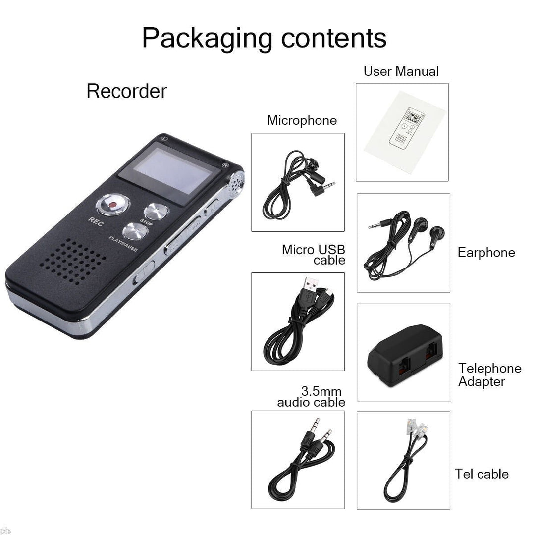 Digital Voice Recorder Mini Dictaphone Audio Sound Recorder Image 10