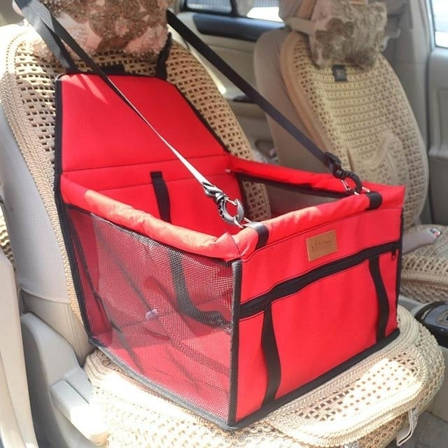 Portable Waterproof Car Booster Seat Pet Dog Cat Travel Cage Carrier Basket Bag Image 3