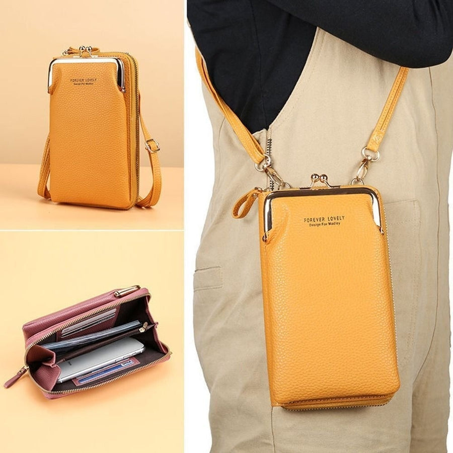 PU Leather Fashion Shoulder Bags Phone Purses Handbags Small Crossbody Bags Image 1
