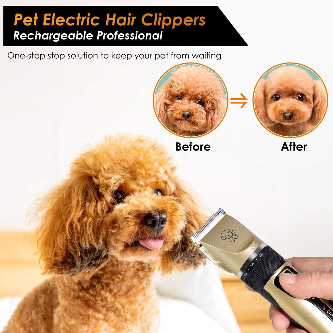 Dog Shaver Clippers Low Noise Rechargeable Cordless Electric Quiet Hair Clipper Grooming Kit Set Image 6