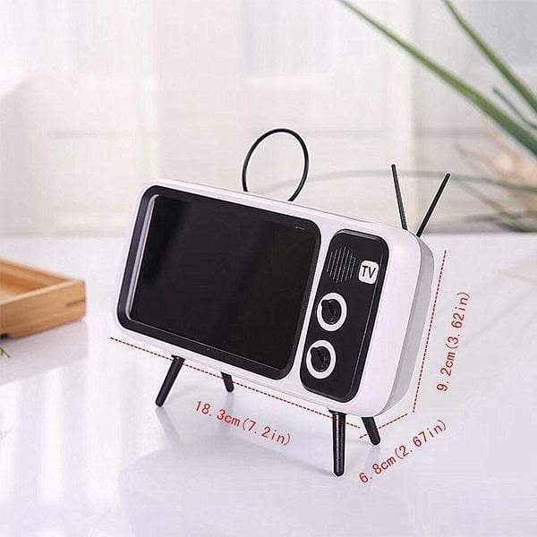 Retro TV Design 6.2-6.7 inch Cell Mobile Phone Holder Stand Desktop Lazy Bracket Image 9