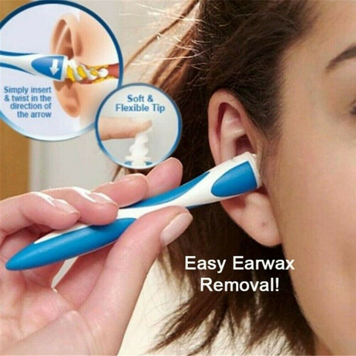 Ear Cleaner Ear Wax Removal Remover Cleaning Tool Kit Spiral Tip Picker Q-Grips Image 3