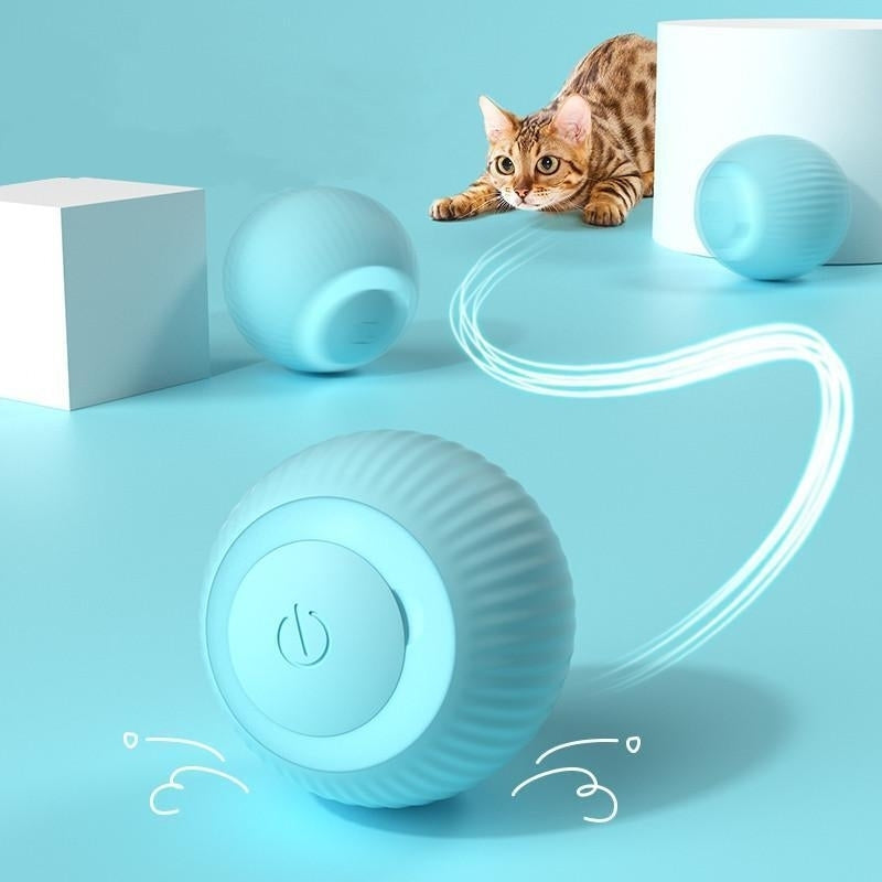 Electric Cat Ball Toys Automatic Rolling Smart Cat Toys Interactive for Cats Image 1