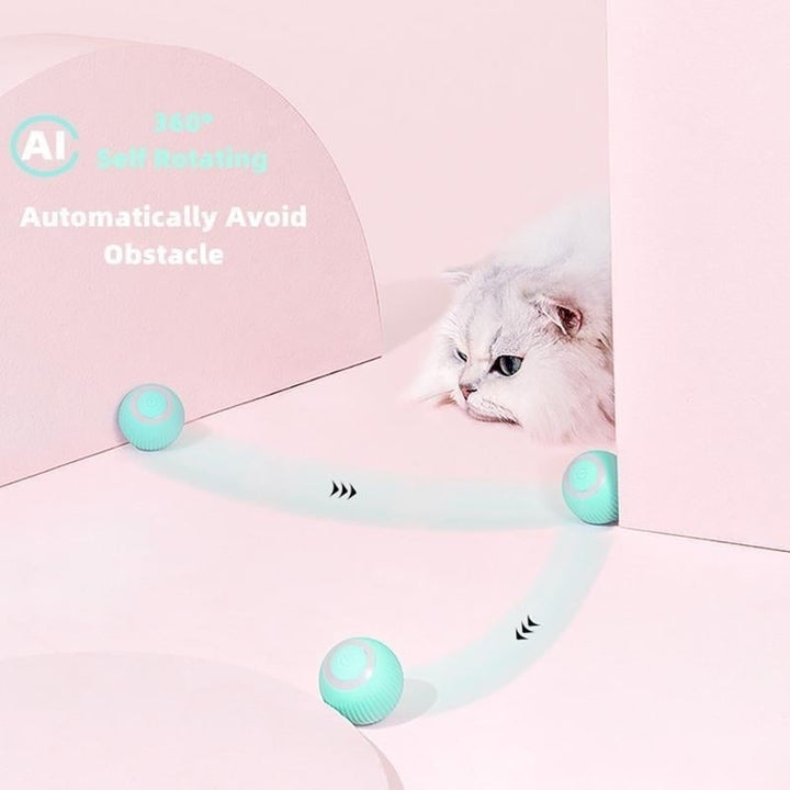 Electric Cat Ball Toys Automatic Rolling Smart Cat Toys Interactive for Cats Image 3