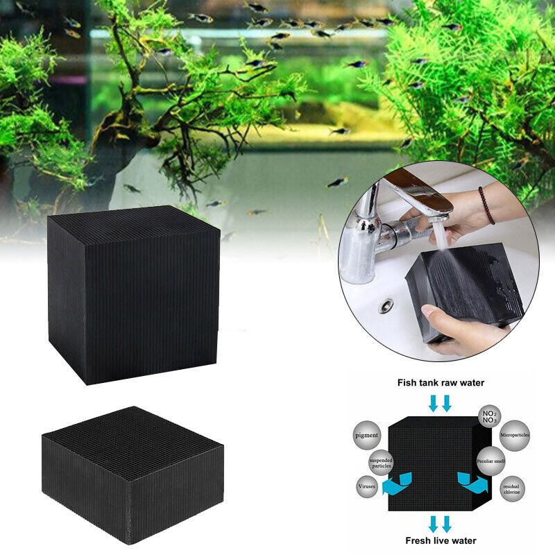Eco-Aquarium Water Purifier Cube Water Clean Filter Activated Carbon Tool Block Image 2