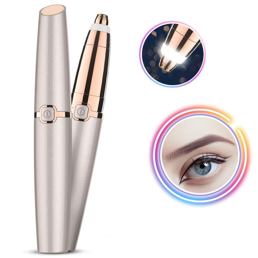 Electric Eyebrow Trimmer Finishing Touch Flawless Brows Hair Remover LED Light Image 2