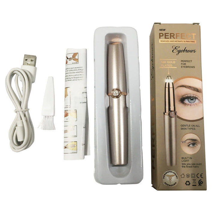 Electric Eyebrow Trimmer Finishing Touch Flawless Brows Hair Remover LED Light Image 11