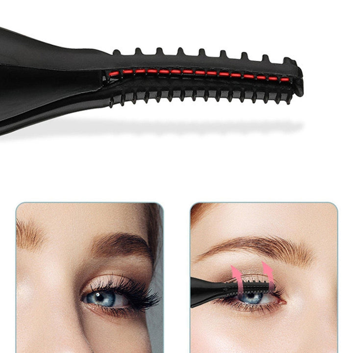 Electric Heated Eyelash Curler Makeup Curling Tool Long Lasting USB-Rechargeable Image 4