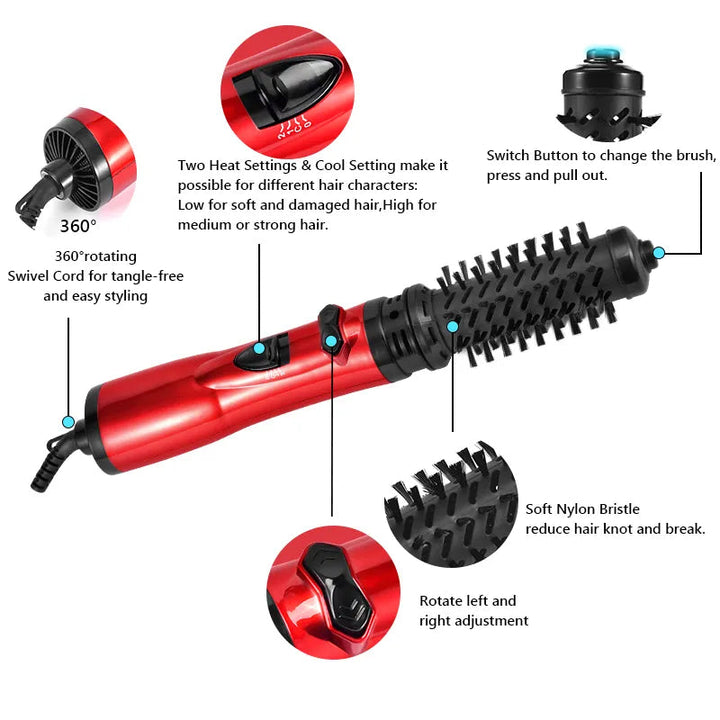 3-in-1 Hot Air Styler and Rotating Hair Dryer Image 4