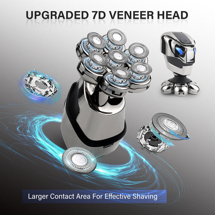 Electric Shaver 7D 5 in 1 Hair Remover Bald Head Razor for Men Cordless Wet Dry Image 3