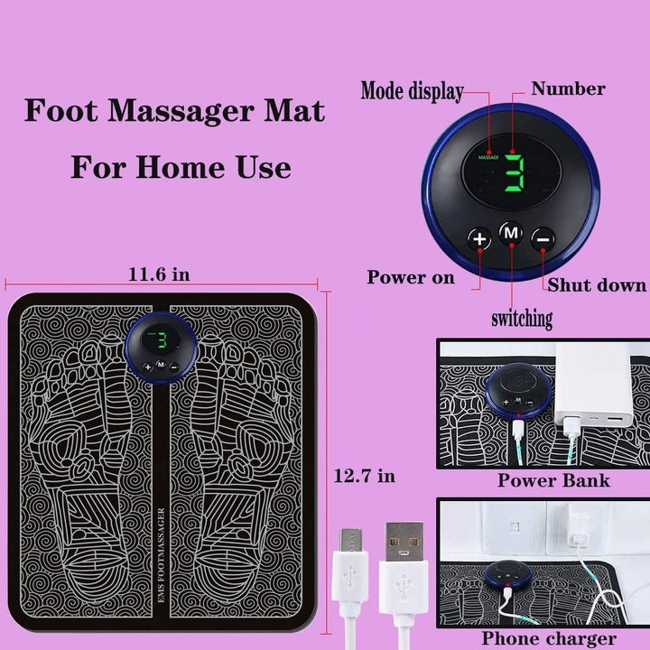 EMS Acupoints Stimulator Massage Foot Mat Image 6