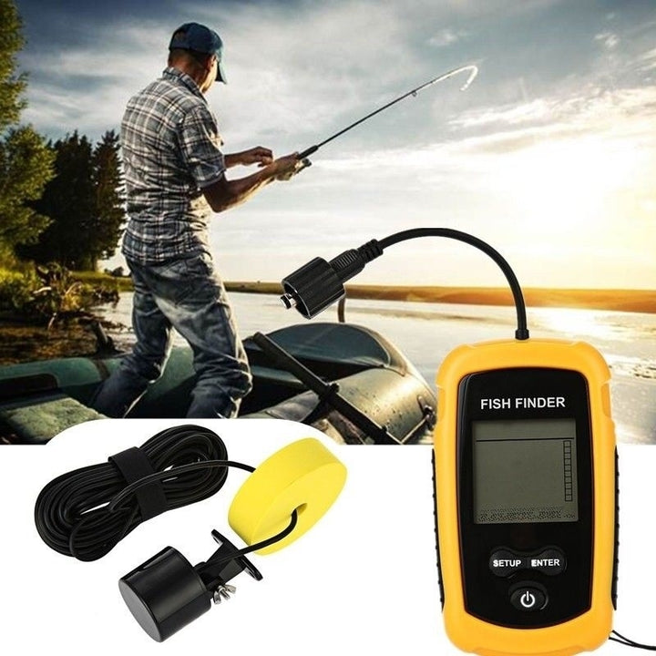 Fish Finder Depth Finder Sonar Alarm Marine Boat Fish finder Navigation Tools Image 2