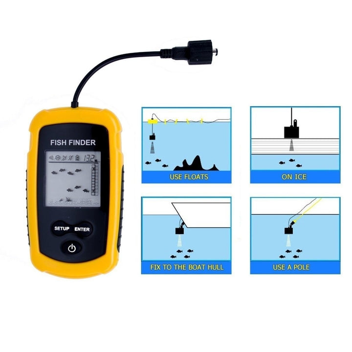 Fish Finder Depth Finder Sonar Alarm Marine Boat Fish finder Navigation Tools Image 9