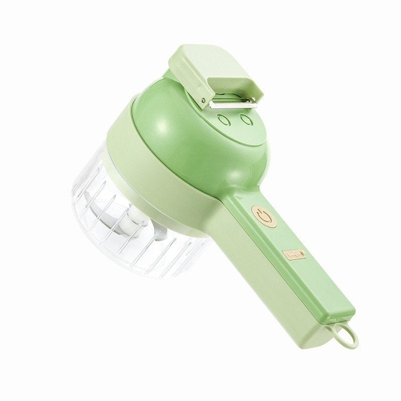 4 In 1 Handheld Electric Vegetable Cutter Set Usb Charging Ginger Masher Machine Image 1