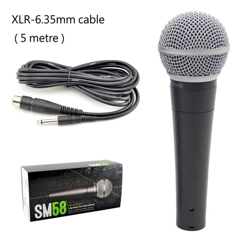 For Shure SM 58LC Dynamic Vocal Microphone Wired XLR Cardioid Professional Mic Image 2