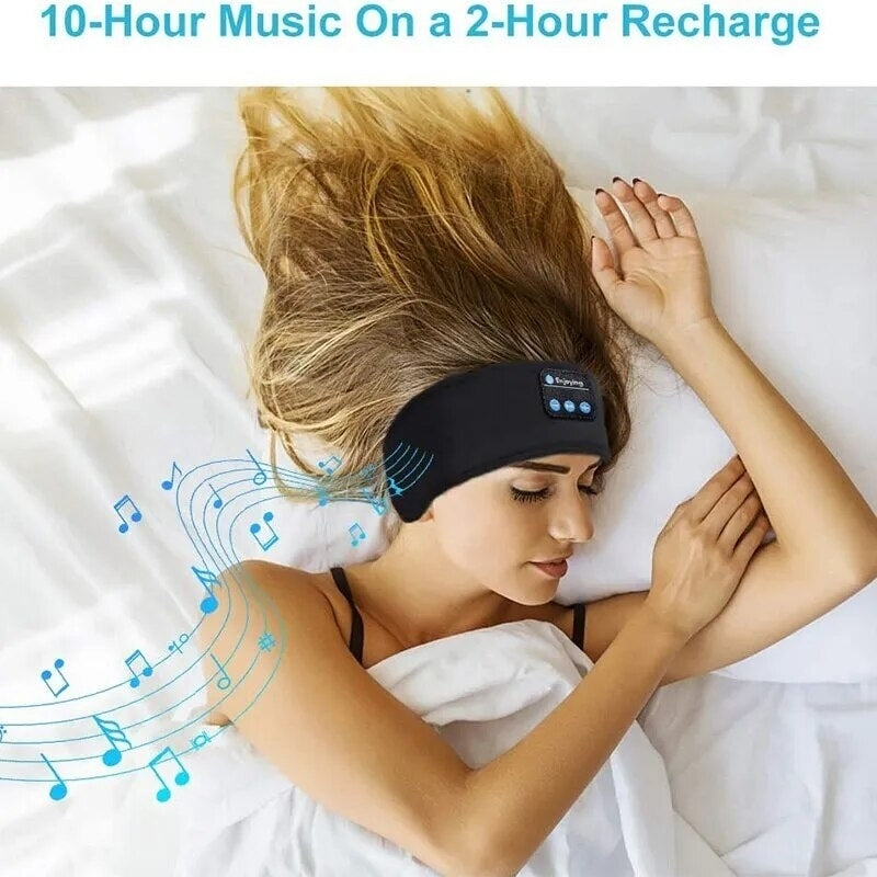 Fone Bluetooth Earphones Sports Sleeping Headband Elastic Wireless Headphones Image 6