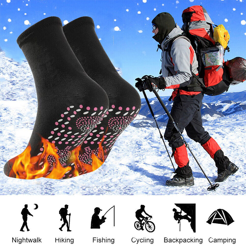 5 Pairs of Tourmaline Lymphvity Self-Heating Health Socks Image 2
