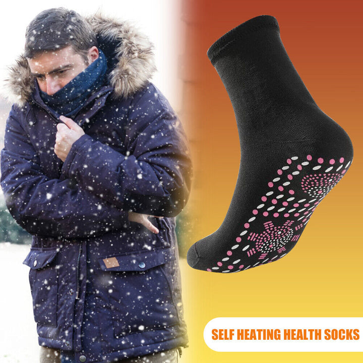 5 Pairs of Tourmaline Lymphvity Self-Heating Health Socks Image 3