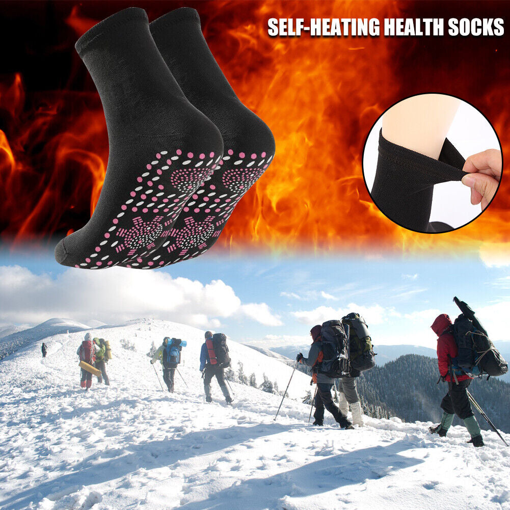 5 Pairs of Tourmaline Lymphvity Self-Heating Health Socks Image 4