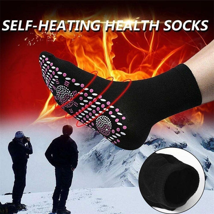 5 Pairs of Tourmaline Lymphvity Self-Heating Health Socks Image 6