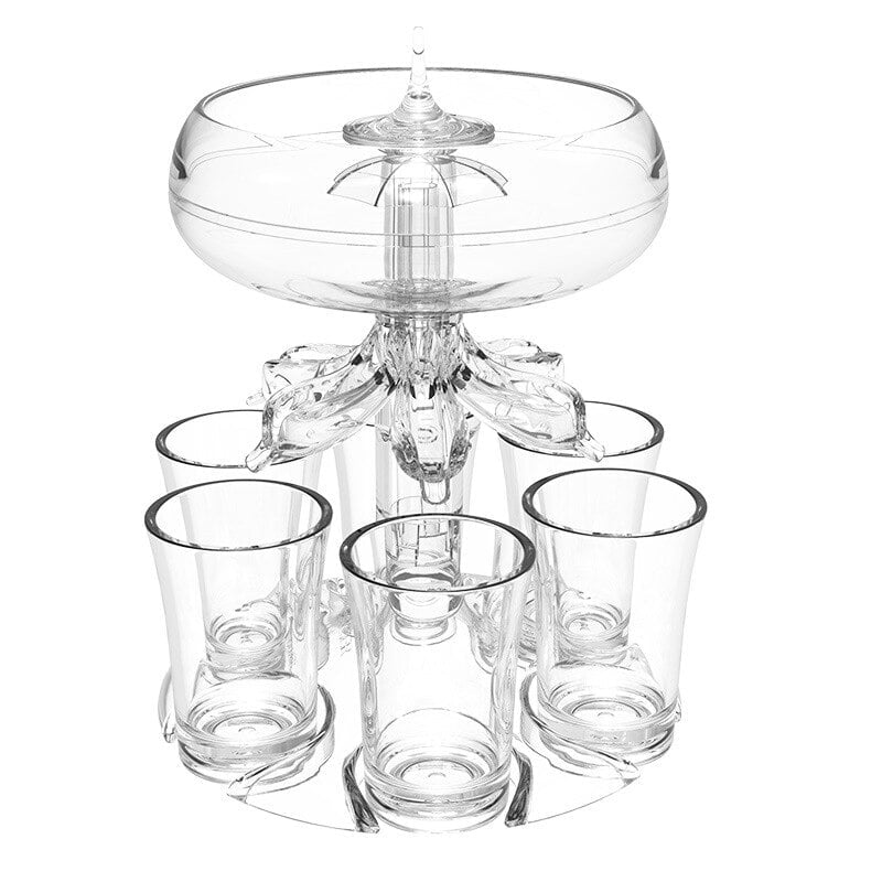 6 Shot Glass Dispenser and Holder Image 1