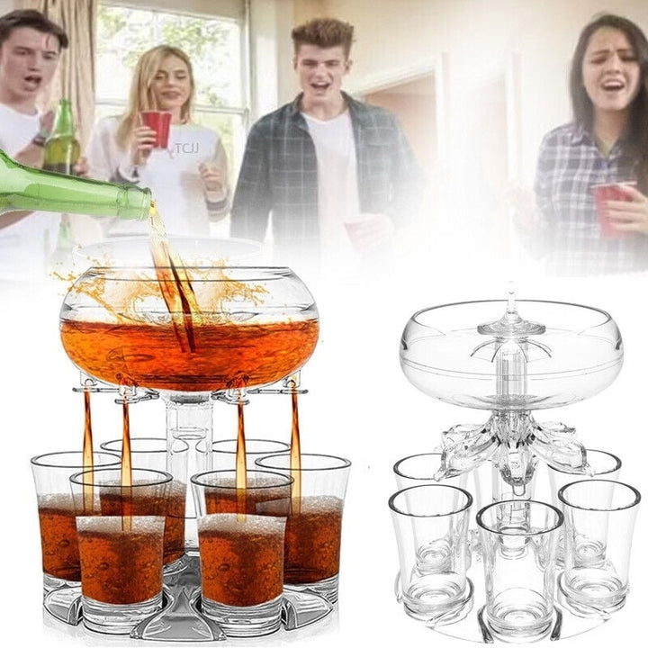 6 Shot Glass Dispenser and Holder Image 2