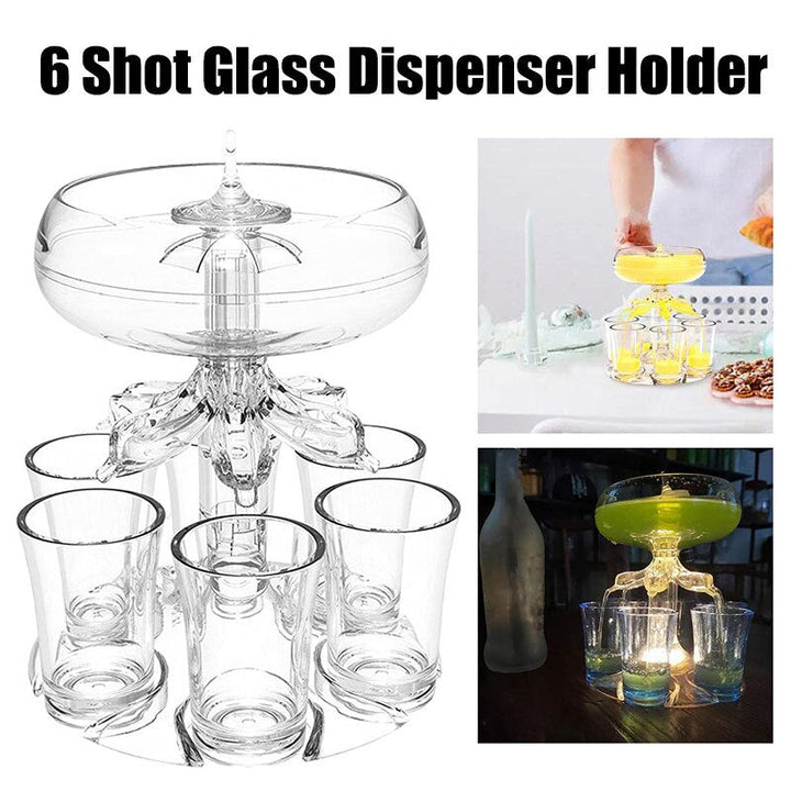 6 Shot Glass Dispenser and Holder Image 3