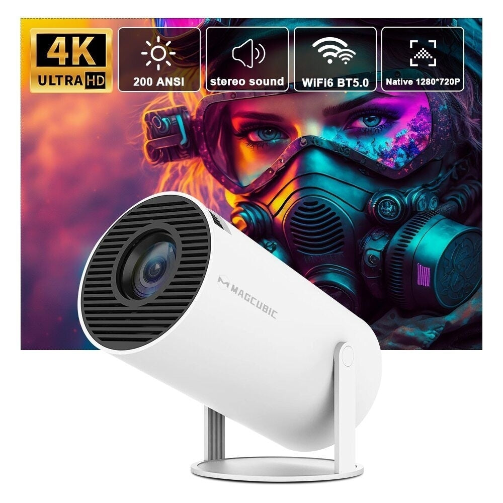 Home Theater 4K Projector Wifi6 200 ANSI Home Cinema Portable Projector Image 2