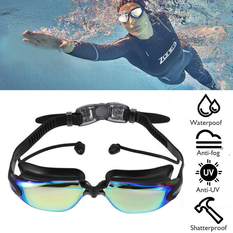 Adult Swim Goggles HD Clear Vision Anti-Fog Anti UV Protection Swimming Glasses Image 2