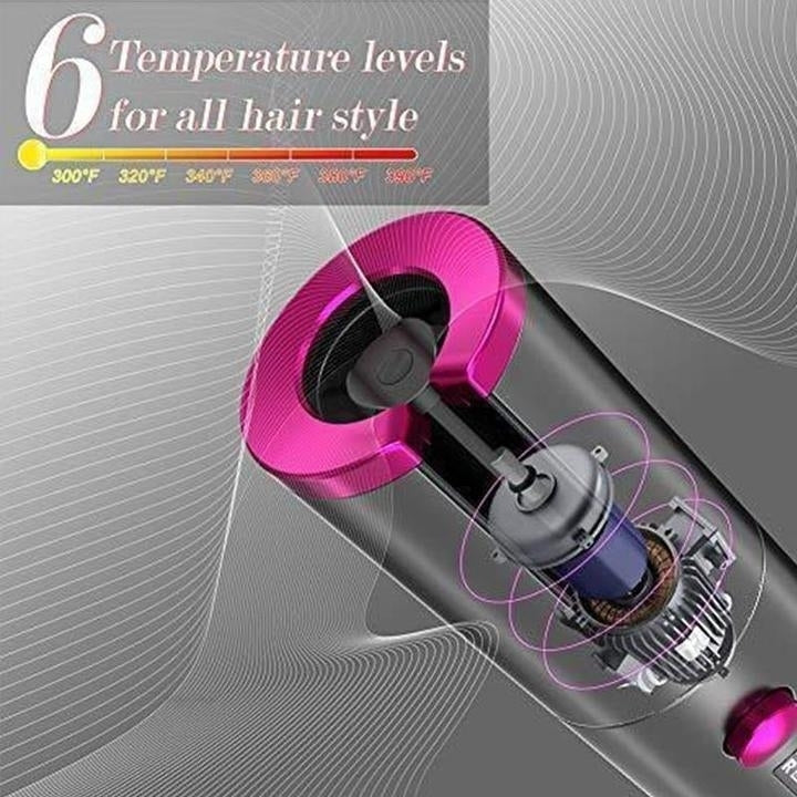 LCD Cordless Hair Curler Auto Rotating Wireless Hair Waver Curling Iron Ceramic Image 9