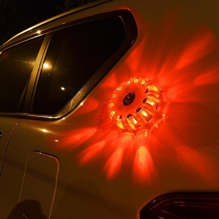 LED Road Flares Emergency Disc Beacon Roadside Safety Light Image 4