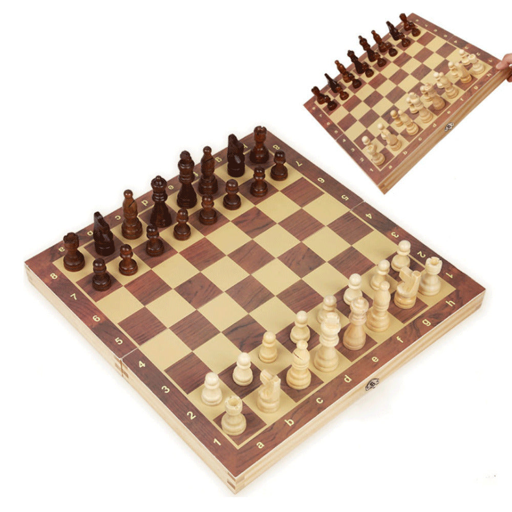 Magnetic Chess Board Wooden Set Folding Chessboard Image 1