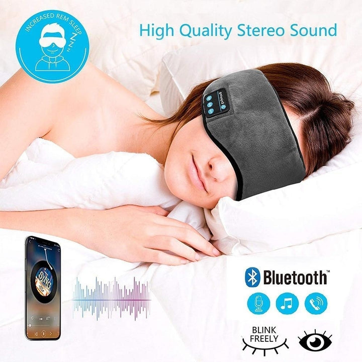 Bluetooth Sleep Mask Headphones - Good Sleep with Comfy Mask and Music Image 4