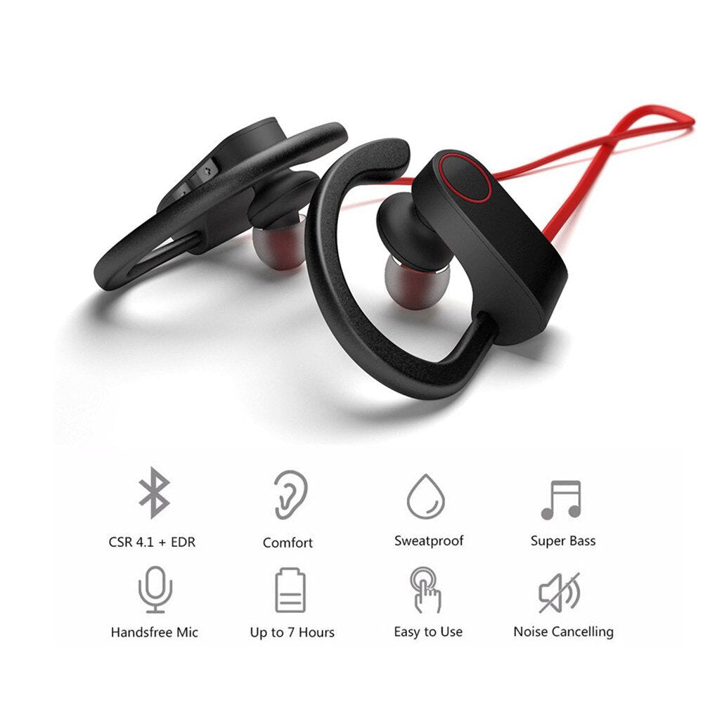 Bluetooth Stereo Sport Earphones - Perfect for RunningGym and Exercise Image 3