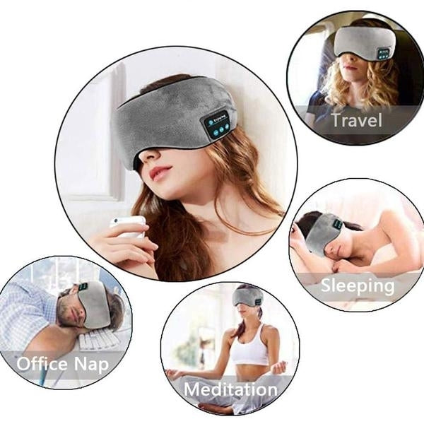 Bluetooth Sleep Mask Headphones - Good Sleep with Comfy Mask and Music Image 8